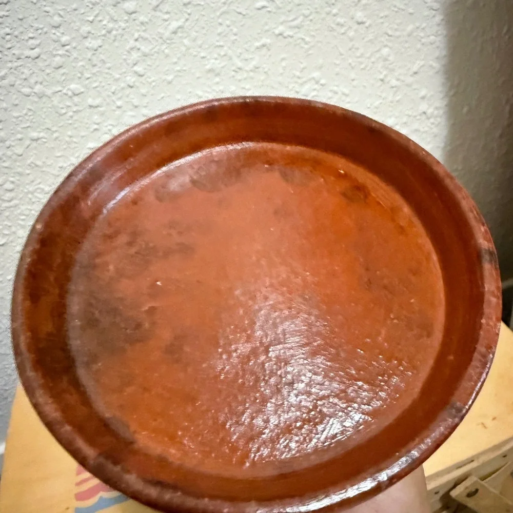 Pier 1 Handmade sasak Carved ceramic Canister with Lid Rustic Kitchen Container‎